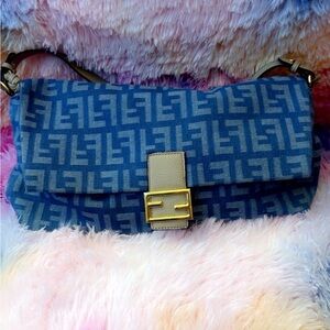 GWPfendi Blue Patterned Women's Bag